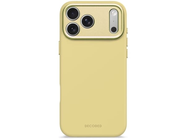 Decoded AntiMicrobial Silicone Backcover - silikoni suojakotelo iPhone 17 Pro Max yhteensopiva MagSafe yuma keltainen