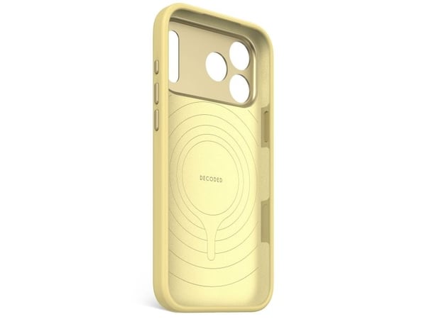 Decoded AntiMicrobial Silicone Backcover - beskyttelsesveske i silikon for iPhone 17 Pro Max kompatibel med MagSafe yuma yellow