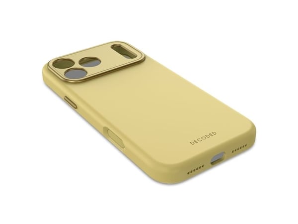 Decoded AntiMicrobial Silicone Backcover - beskyttelsesveske i silikon for iPhone 17 Pro Max kompatibel med MagSafe yuma yellow