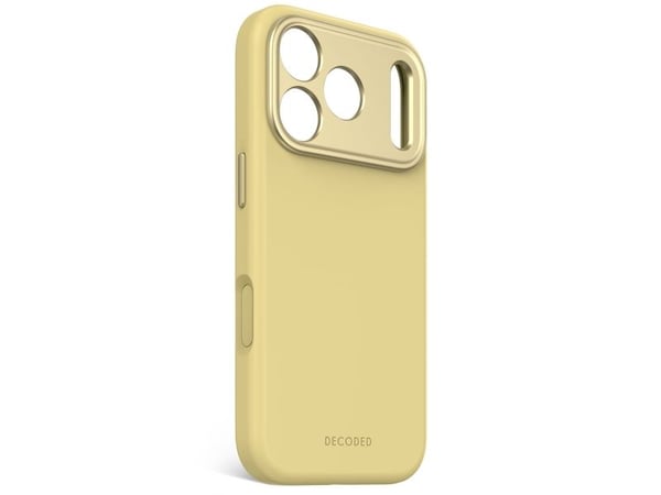 Decoded AntiMicrobial Silicone Backcover - beskyttelsesveske i silikon for iPhone 17 Pro kompatibel med MagSafe yuma yellow