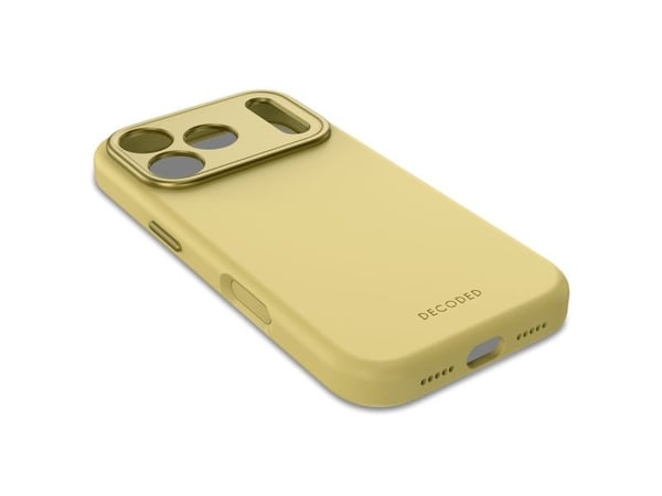 Decoded AntiMicrobial Silicone Backcover - beskyttelsesveske i silikon for iPhone 17 Pro kompatibel med MagSafe yuma yellow