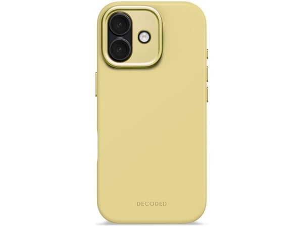 Decoded AntiMicrobial Silicone Backcover - beskyttelsesveske i silikon for iPhone 17 kompatibel med MagSafe yuma yellow