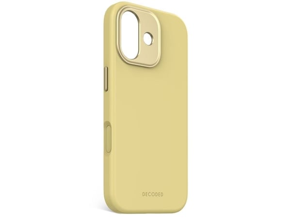 Decoded AntiMicrobial Silicone Backcover - beskyttelsesveske i silikon for iPhone 17 kompatibel med MagSafe yuma yellow