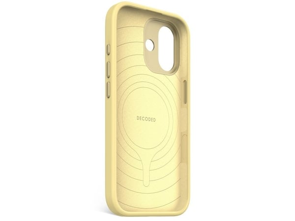 Decoded AntiMicrobial Silicone Backcover - beskyttelsesveske i silikon for iPhone 17 kompatibel med MagSafe yuma yellow