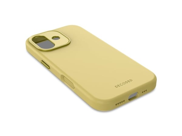 Decoded AntiMicrobial Silicone Backcover - beskyttelsesveske i silikon for iPhone 17 kompatibel med MagSafe yuma yellow