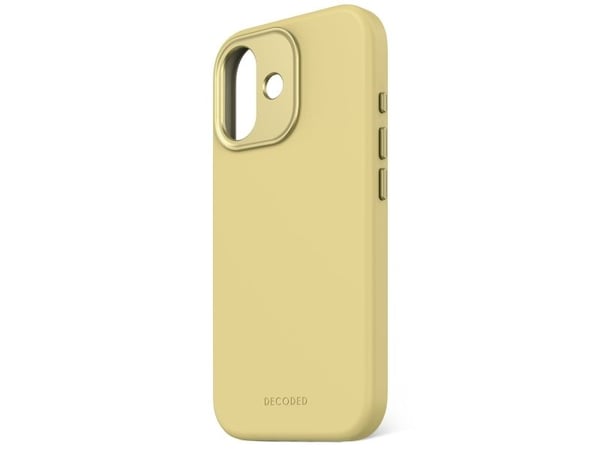 Decoded AntiMicrobial Silicone Backcover - beskyttelsesveske i silikon for iPhone 17 kompatibel med MagSafe yuma yellow