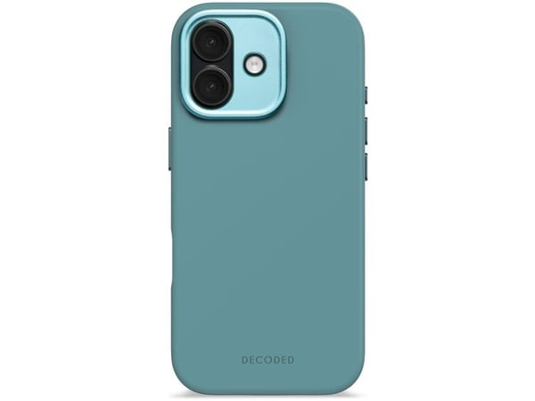 Decoded AntiMicrobial Silicone Backcover - silikoni suojakotelo iPhone 17 yhteensopiva MagSafe retro sininen