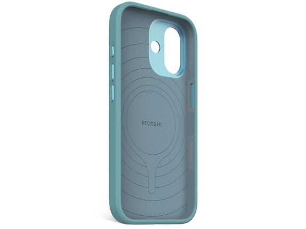 Decoded AntiMicrobial Silicone Backcover - beskyttelsesveske i silikon for iPhone 17 kompatibel med MagSafe retroblå