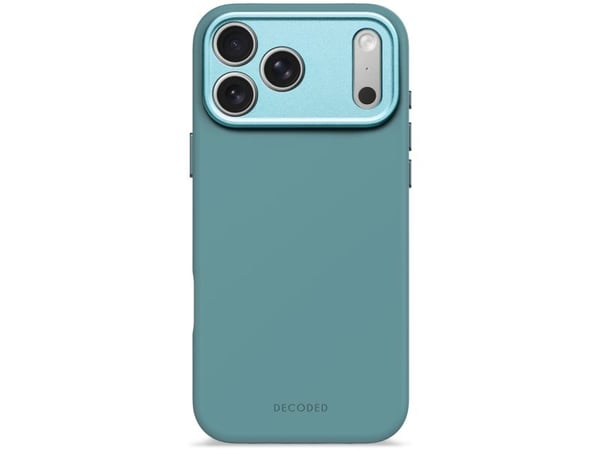 Decoded AntiMicrobial Silicone Backcover - silikoni suojakotelo iPhone 17 Pro Max yhteensopiva MagSafe retro sininen