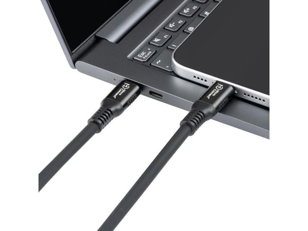 MicroConnect USB-C til USB-C-kabel 0,15 m svart (USB-C til USB-C, 0,15 m)