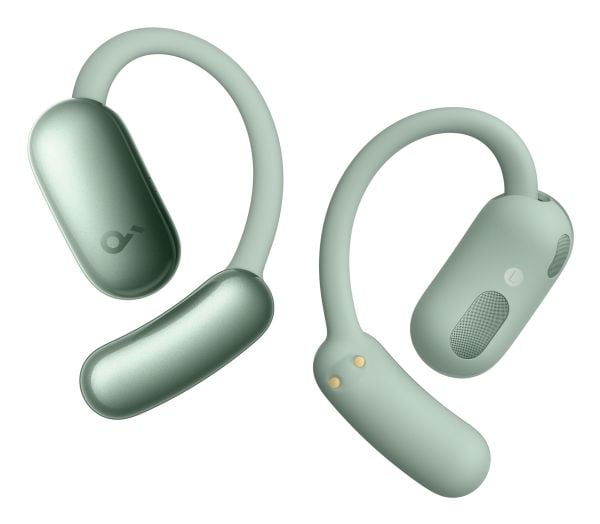 Soundcore AeroFit 2 AI Assistant - True wireless-hodetelefoner med mikrofon - åpent øre - over-øret-montering - Bluetooth - grønn