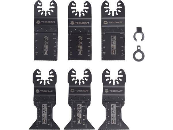 TOOLCRAFT TO-10283859 bimetall tilbehørsett for multiverktøy 6 stk