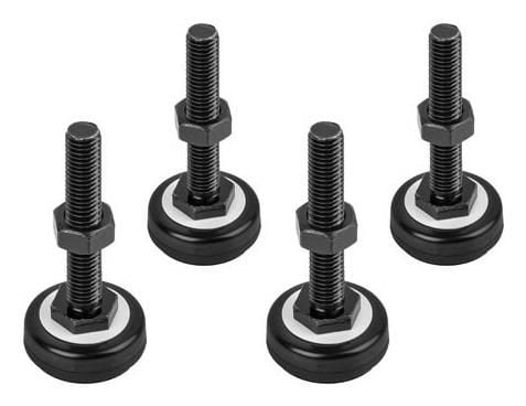 Lanberg - Rack feet - M10 - RAL 9004, svart (en pakke 4)