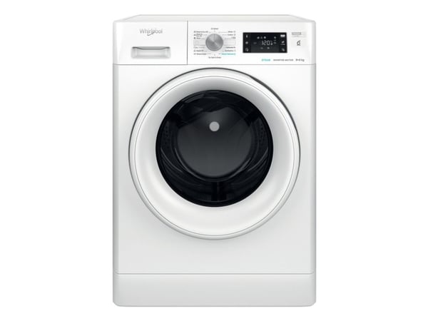 Whirlpool FFWDB 964489 WV EE, Frontmatet, Frittstående, Hvit, Venstre, Rotasjon, Berøringskontroll, 6 kg