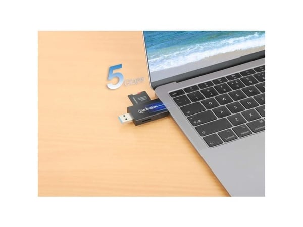 Manhattan 102735, MMC, MicroSD (TransFlash), MicroSDHC, RS-MMC, SD, SDHC, SDXC, Svart, Gjennomsiktig, 5000 Mbit/s, Akrylonitril-butadien-styren (AB...