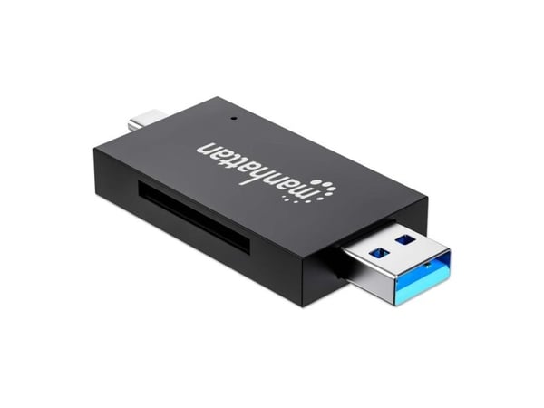 Manhattan 102735, MMC, MicroSD (TransFlash), MicroSDHC, RS-MMC, SD, SDHC, SDXC, Svart, Gjennomsiktig, 5000 Mbit/s, Akrylonitril-butadien-styren (AB...