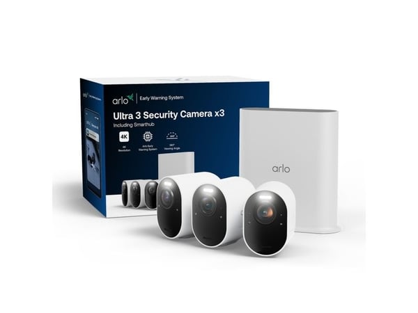 Arlo Ultra 3 - 2025 Edition - nettverksovervåkingskamera - utendørs, innendørs - UV / weather resistant - farge (Dag og natt) - 8 MP - 3840 x 2160 ...