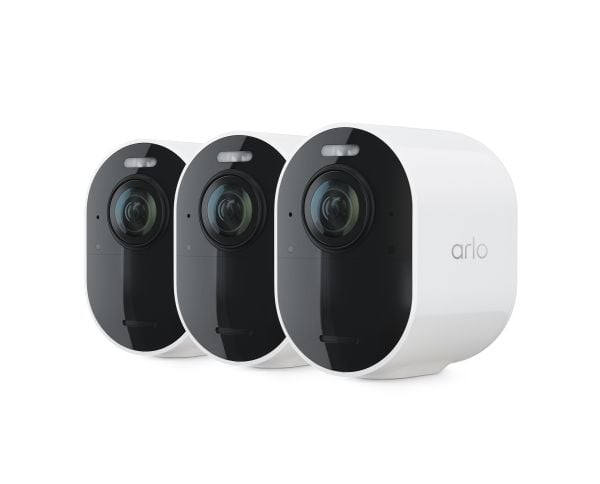 Arlo Ultra 3 - 2025 Edition - nettverksovervåkingskamera - utendørs, innendørs - UV / weather resistant - farge (Dag og natt) - 8 MP - 3840 x 2160 ...