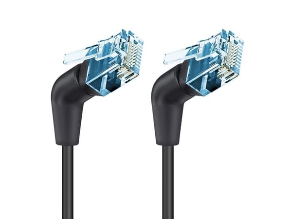 Techly ICOC U6A-TPE36-005B, 0,5 m, Cat6a, U/UTP (UTP), RJ-45, RJ-45, Sort