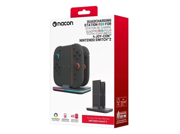 NACON NA029116, Ladesystem, Nintendo Switch 2, Svart, Blå, Grønn, Rød, Joy-Con