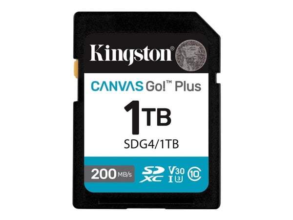 Kingston Canvas Go! Plus - Flashminnekort - 1 TB - Video Class V30 / UHS-I U3 / Class10 - SDXC UHS-I