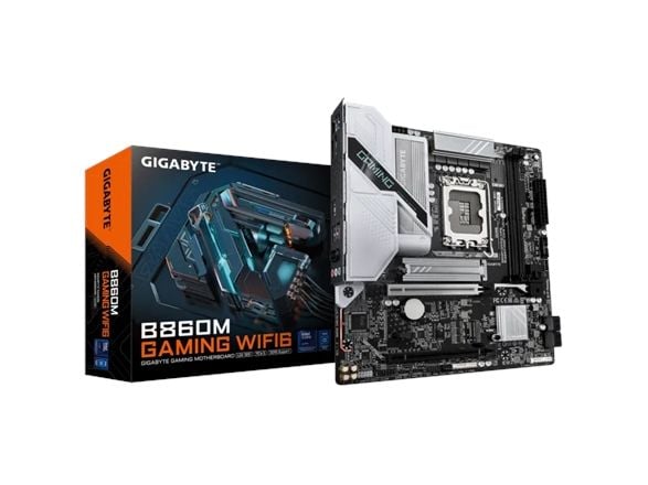 Gigabyte B860M GAMING WIFI6 - Hovedkort - micro ATX - LGA1851-sokkel - B860 Chipset - Wi-Fi 6, Bluetooth - innbygd grafikk (CPU kreves) - HD-lyd (8...