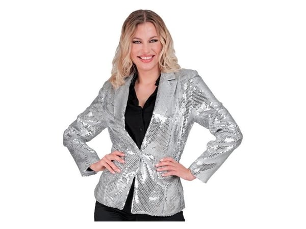 Silver paljettjacka