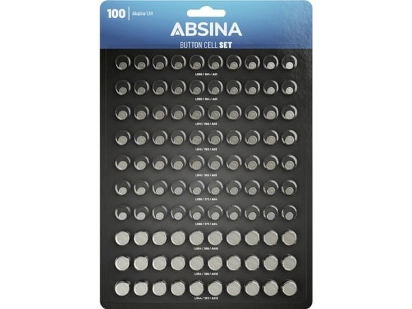 Absina knappebatterisett 1 stk alkali-mangan