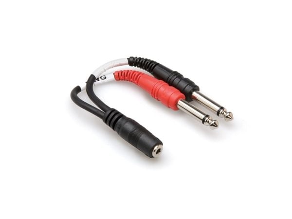 Hosa Technology YMP-434, 2 x 6,35 mm, hankontakt, 3,5 mm TRS, honkontakt, svart