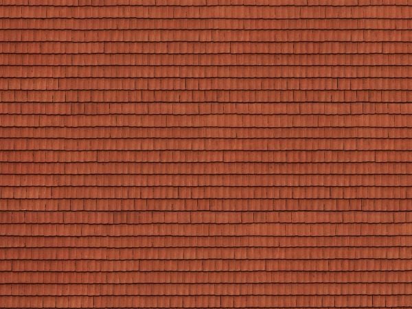 NOCH 3D Cardboard Sheet “Roof Tile”, HO (1:87), Rød