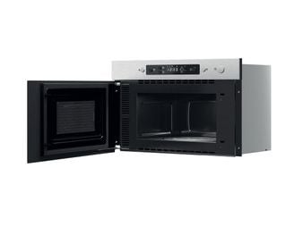 Whirlpool MBNA910X, Innebygget, Solo mikrobølge ovn, 22 l, 750 W, Innebygd skjerm, Knapper, Rotasjon