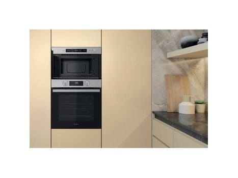 Whirlpool MBNA910X, Innebygget, Solo mikrobølge ovn, 22 l, 750 W, Innebygd skjerm, Knapper, Rotasjon
