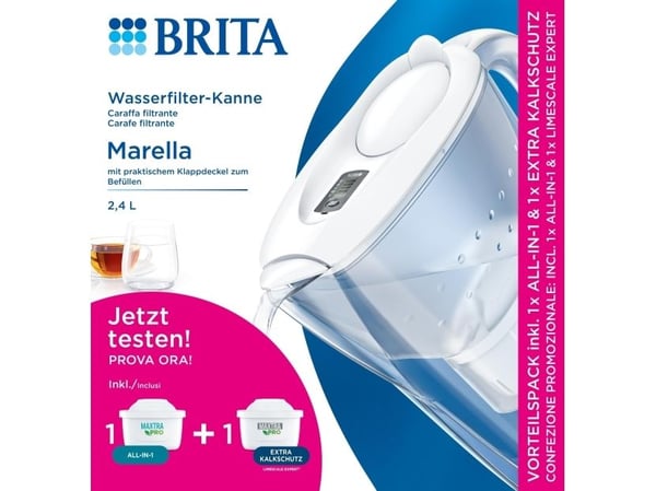 Brita Marella, Manuellt vattenfilter, 2,4 l, Vit