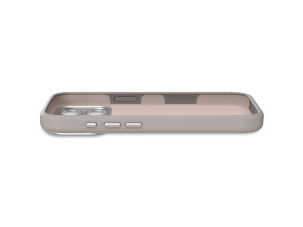 Decoded AntiMicrobial Silicone Backcover - suojaava silikoni tapauksessa iPhone 17 Pro yhteensopiva MagSafe (pehmeä taupe) kanssa