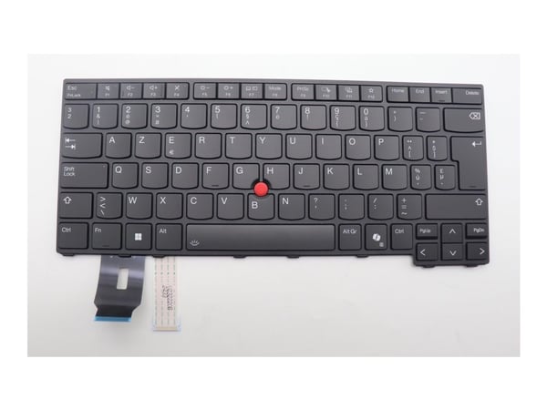 Lenovo - Erstatningstastatur for bærbar PC - med Trackpoint - bakbelysning - AZERTY - Belgisk - svart - FRU