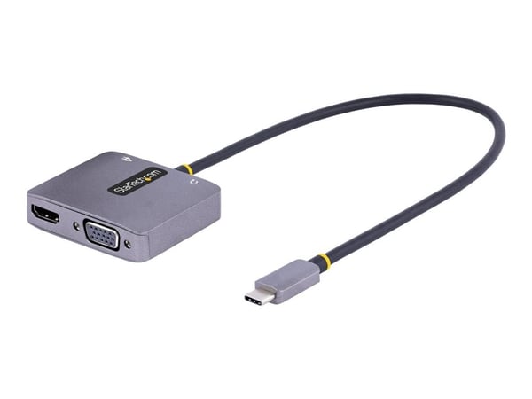 StarTech.com 122-USBC-HDMI-4K-VGA, USB Type-C, HDMI-lähtö, VGA (D-Sub) -lähtö, 3840 x 2160 pikseliä