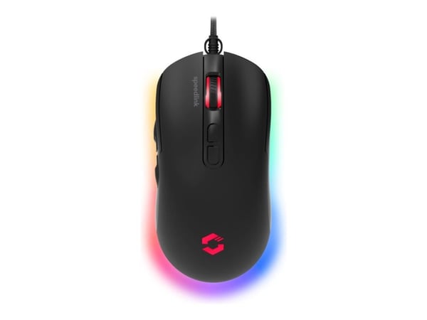 SPEEDLINK TAUROX RGB - Mus - høyrehendt - optisk - 5 knapper - kablet - USB - svart - hengeboks