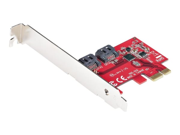 Startech SATA PCIe Card, 2 Port PCIe SATA Expansion card, 6Gbps SATA Card, Full/Low Profile, PCI Express to SATA Adapter, ASM1061 Non-Raid SATA Con...