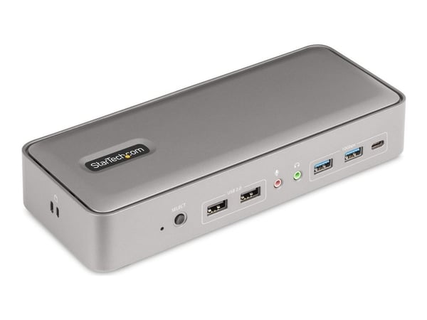 Startech Dual-Laptop USB-C KVM Docking Station, Dual Monitor 4K 60Hz DisplayPort Dock, 5-Port USB Hub, GbE, 90W/45W Power Delivery to Two Laptops, ...