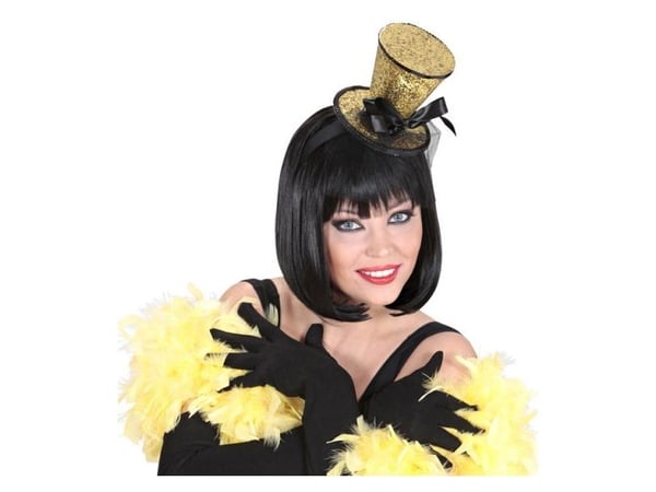Minihatt med guldglitter