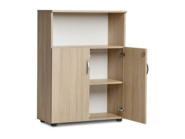 Kontorskab Ekoflex 800x1090 mm, Eg med lave døre