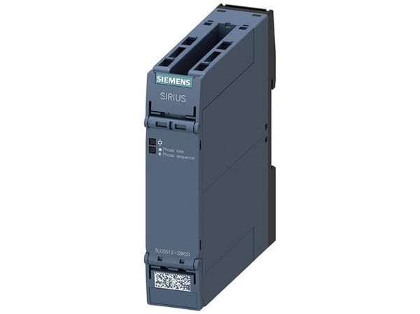 SIRIUS fasordningsrelä, fasasymmetri/fasbortfall, 3P 160-690V AC 15-70Hz 2CO fjäderanslutning (3UG5512-2BR20)