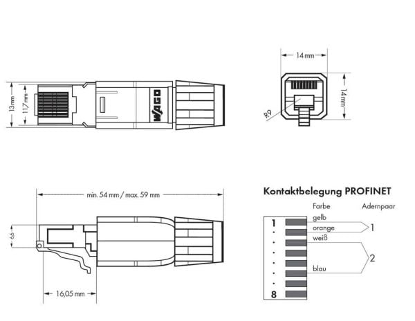 Wago PROFINET-liitin 750-976 RJ45 IP20 IP20