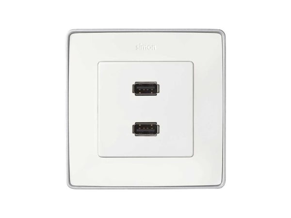 Contact-Simon 2xUSB-pistorasian kansi valkoinen 8201090-030