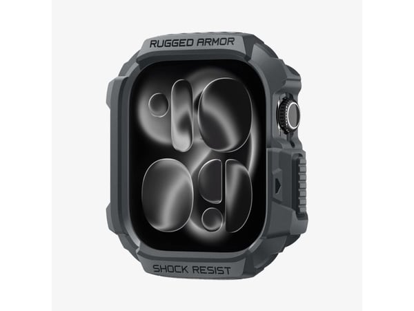 Spigen Rugged Armor 2, Etui, Smartklokke, Grå, Apple, Apple Watch 10/11 (46mm), Termoplastisk polyuretan (TPU)