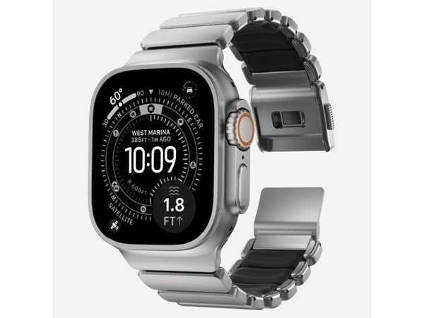 Nomad Stratos Band, Band, Smartklokke, Naturlig, Apple, Ultra 1-11 and SE, Titan