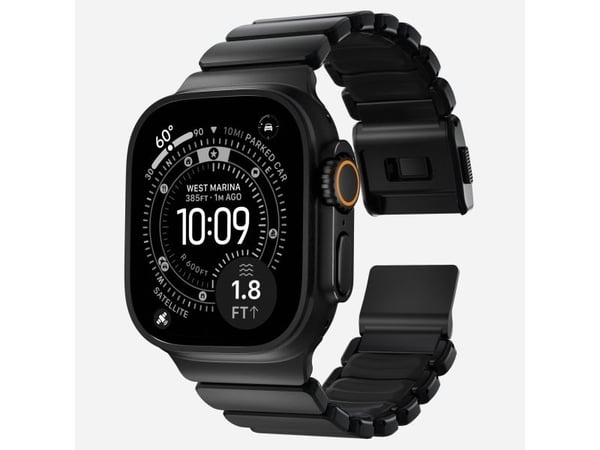 Nomad Stratos Band, Band, Smartklokke, Svart, Apple, Ultra 1-11 and SE, Titan