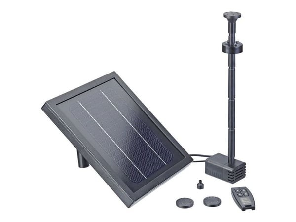 Pontec 43324 PondoSolar 250 solcellepumpe kontroll med belysning, med batterilager