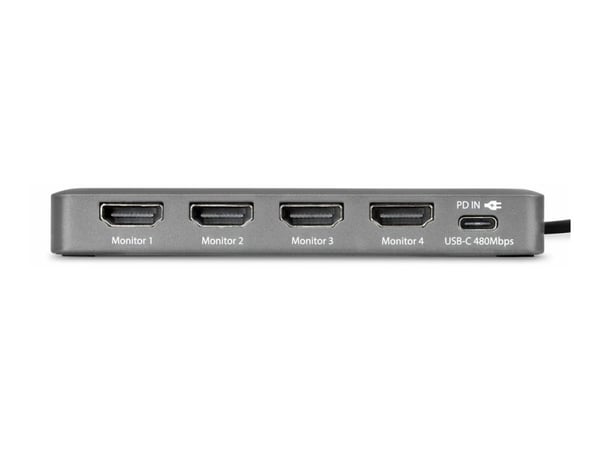 Startech - Dokkingstasjon - for bærbar - USB-C - 4 x HDMI - TAA-samsvar