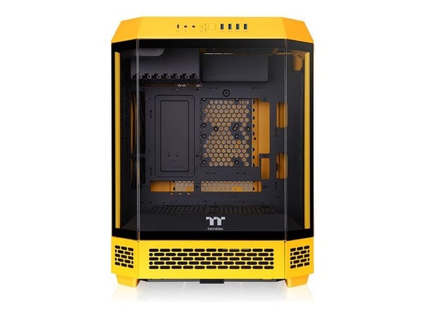 Thermaltake The Tower 600 - Mid tower - ATX - sidepanel med vindu (herdet glass) - ingen strømforsyning (PS/2) - bumblebee - USB/lyd